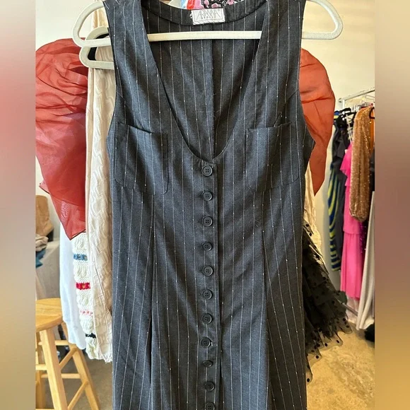 Vintage pinstripe dress - Picture 2 of 4